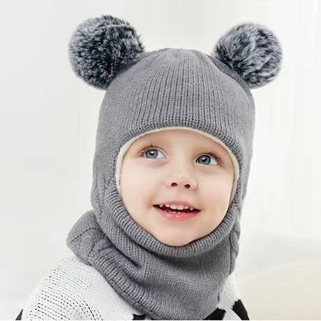 Wholesale Hat Cotton Winter Warm Face Mask Hat Bib One JDC-FH-GSGM004