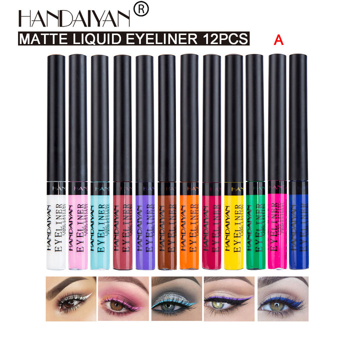 Wholesale color matte liquid eyeliner 12pcs set JDC-SH-HDY006