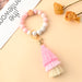 Jewelry WholesaleWholesale Silicone Beaded Alloy Tassel Wristlet Keychain JDC-KC-HYi002 Keychains 弘亿 %variant_option1% %variant_option2% %variant_option3%  Factory Price JoyasDeChina Joyas De China