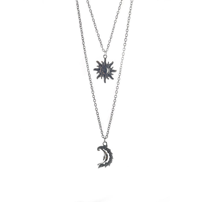 Wholesale Necklaces Alloy Cutout Sun Moon Couple Accessories JDC-NE-JYS052