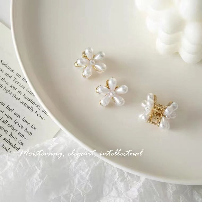 Wholesale Hair Clips Metal Pearl Flower Clips MOQ≥2 JDC-HC-ChuX001