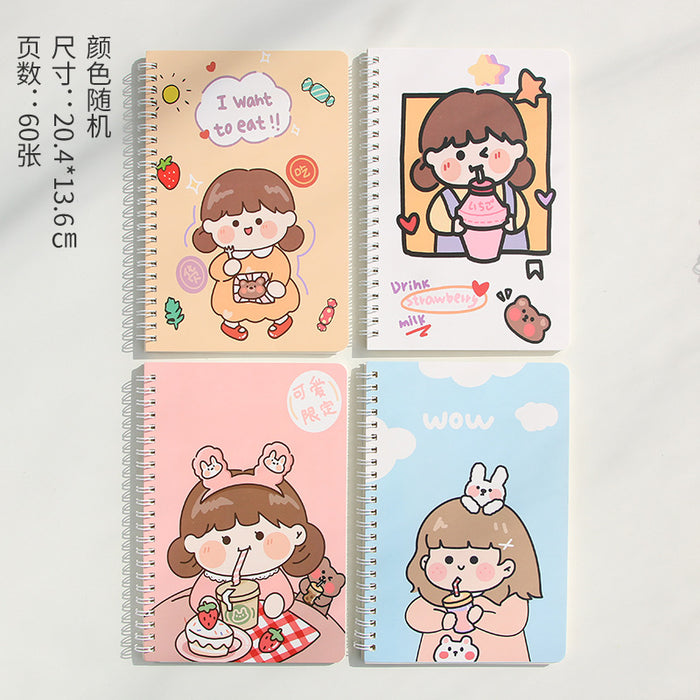 Wholesale Random A5 Cartoon Cute Coil Notebook MOQ≥2 JDC-NK-Zhimei001