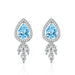 Jewelry WholesaleWholesale water drop zircon long silver plated earrings JDC-ES-BZ006 Earrings 标志 %variant_option1% %variant_option2% %variant_option3%  Factory Price JoyasDeChina Joyas De China