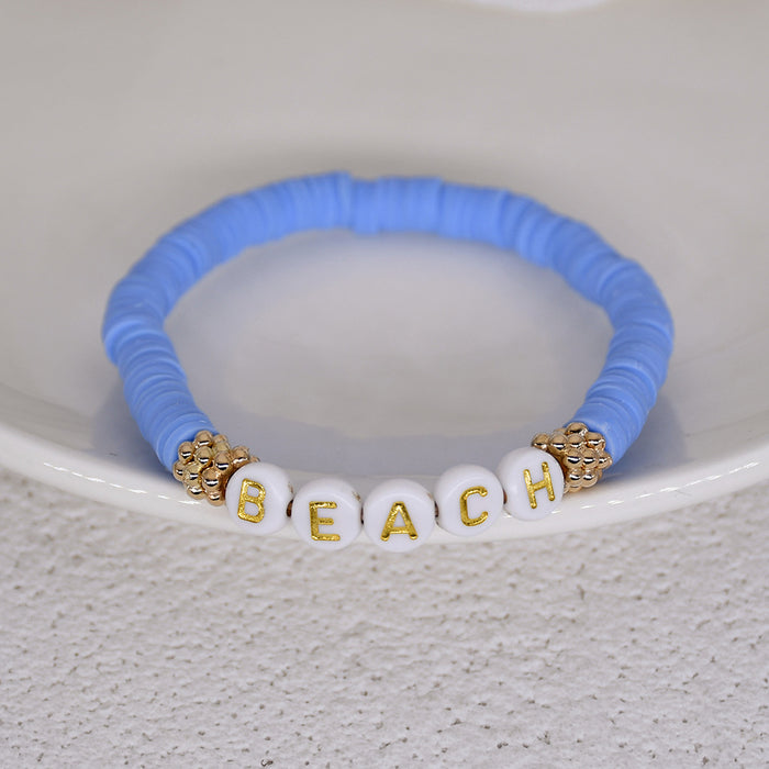 Jewelry WholesaleWholesale Bohemian wind beach letter soft pottery Bracelet JDC-BT-YF001 Bracelet 友菲 %variant_option1% %variant_option2% %variant_option3%  Factory Price JoyasDeChina Joyas De China