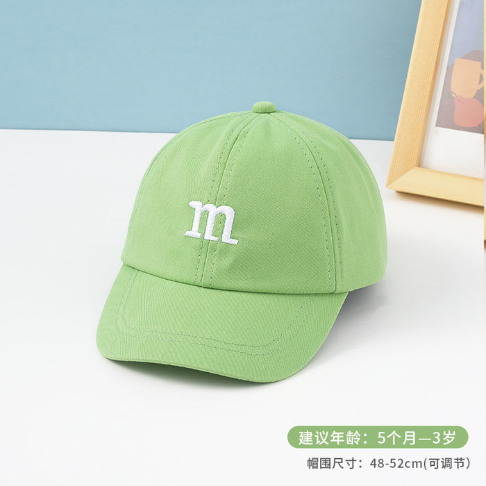 Wholesale children hats M letter embroidery boys and girls baseball caps MOQ≥2 JDC-FH-MiYang005