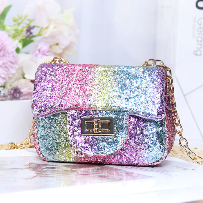 Wholesale princess glitter messenger bag baby small fragrance JDC-SD-Yixuan001