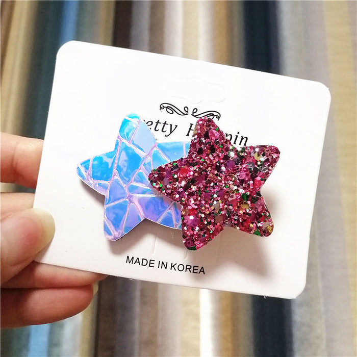 Jewelry WholesaleWholesale Kids Sweet Star Hair Clip Side Clip （F）JDC-HC-Manlun008 Hair Clips 漫沦 %variant_option1% %variant_option2% %variant_option3%  Factory Price JoyasDeChina Joyas De China