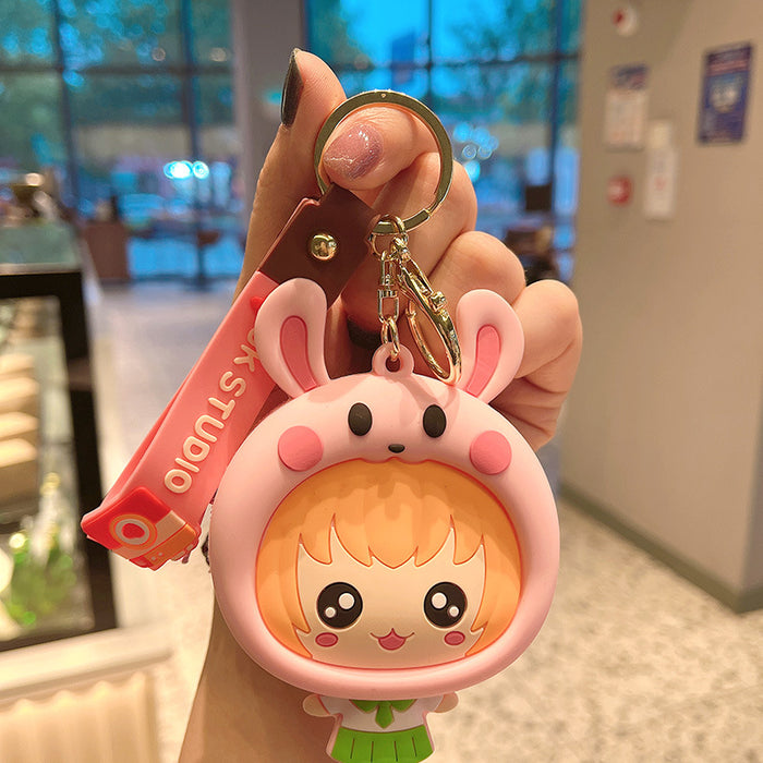 Wholesale Cartoon Silicone Coin Purse Keychain JDC-KC-JCai013