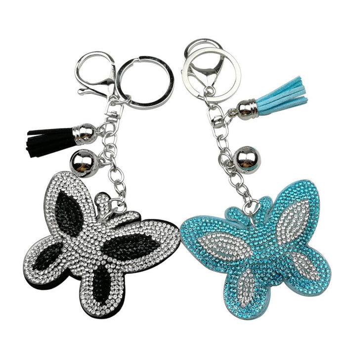 Wholesale Diamond Butterfly Alloy Keychain JDC-KC-HuiSen003