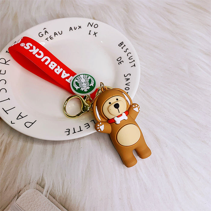 Wholesale Cartoon PVC Cute Bear Keychain (F) JDC-KC-DMF007