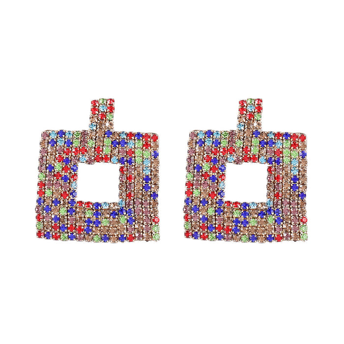 Jewelry WholesaleWholesale diamond inlaid water diamond full diamond square geometric Earrings JDC-ES-JL969  氿乐 %variant_option1% %variant_option2% %variant_option3%  Factory Price JoyasDeChina Joyas De China