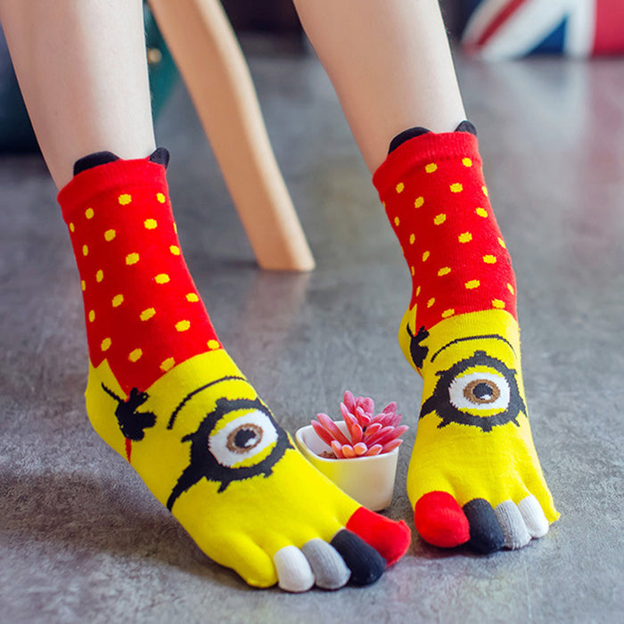 Wholesale Socks Cotton Cute Cartoon Finger Socks MOQ≥3 JDC-SK-XLX001