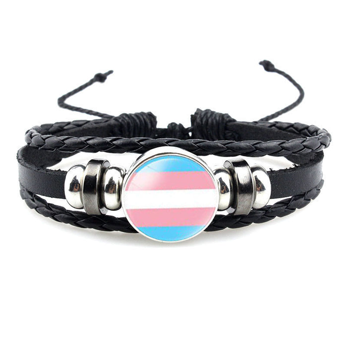 Jewelry WholesaleWholesale LGBT Gay Pride theme gem bracelet handmade beads JDC-BT-HanM002 Bracelet 瀚铭 %variant_option1% %variant_option2% %variant_option3%  Factory Price JoyasDeChina Joyas De China