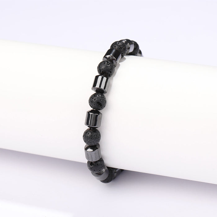 Wholesale Magnetic Hematite Ancient Pearl Volcanic Stone Bracelet JDC-BT-JiuL006