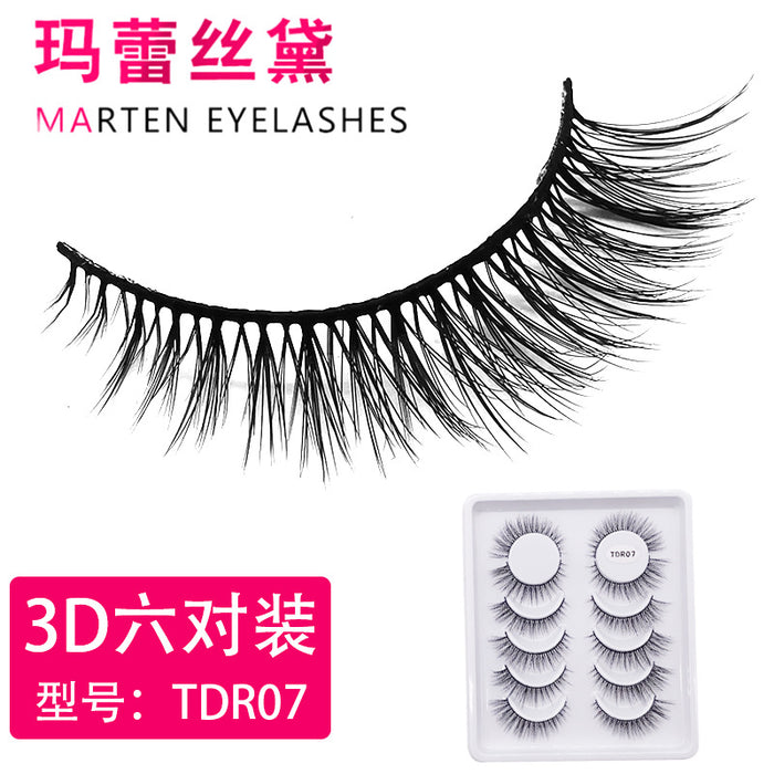 Jewelry WholesaleWholesale a variety of 3D natural simulation slim long multi-layer stereoscopic false eyelashes six pairs of JDC-EY-LDS001 Eyelashes 蕾丝黛 %variant_option1% %variant_option2% %variant_option3%  Factory Price JoyasDeChina Joyas De China