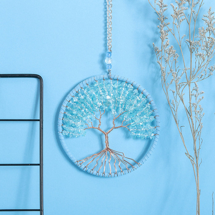 Jewelry WholesaleWholesale Crystal Crushed Stone Tree of Life Metal Home Pendant JDC-DC-MYu011 Dreamcatcher 梦羽 %variant_option1% %variant_option2% %variant_option3%  Factory Price JoyasDeChina Joyas De China