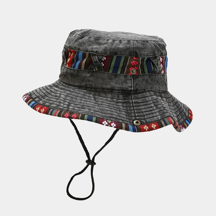 Wholesale Cotton Bucket Hat Outdoor Hiking Hat MOQ≥2 JDC-FH-LvYi012