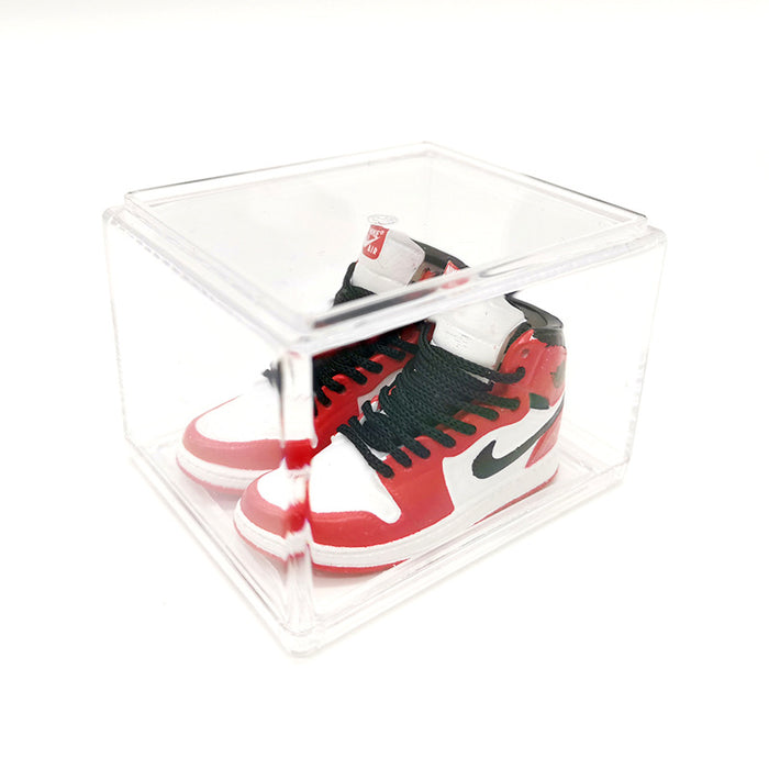 Wholesale Enamel Sneakers Plastic Transparent Box Keychains Ornaments JDC-KC-TuoH008