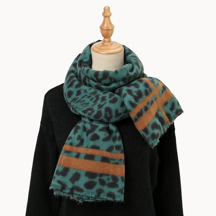 Wholesale Faux Cashmere Leopard Scarf Shawl JDC-SF-WenJ001