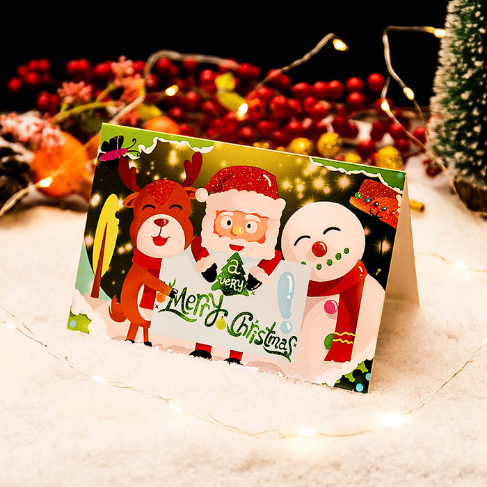 Wholesale Greeting Cards Christmas Greeting Cards Creative Crystal MOQ≥10 JDC-GC-YiHONG004