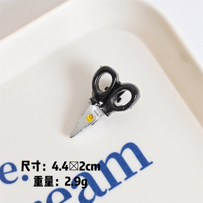 Wholesale Hair Clips Resin Metal Spoof Scissors Kitchen Knife JDC-HC-MBE004