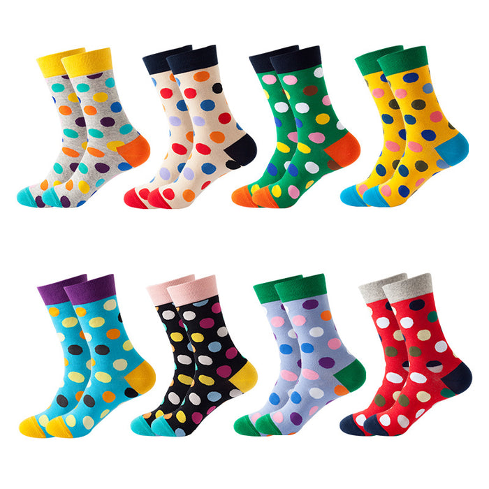 Wholesale polka dot mid tube stockings women's trendy socks MOQ≥2 JDC-SK-XinXi005