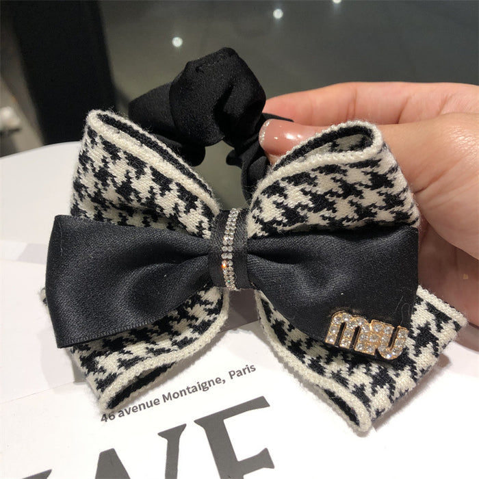 Wholesale Hair Scrunchies Fabric Bow MOQ≥2 JDC-HS-Ruichong002