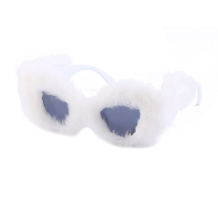 Wholesale Plush Sunglasses Ladies Fashion Cat Eye JDC-SG-LanM016