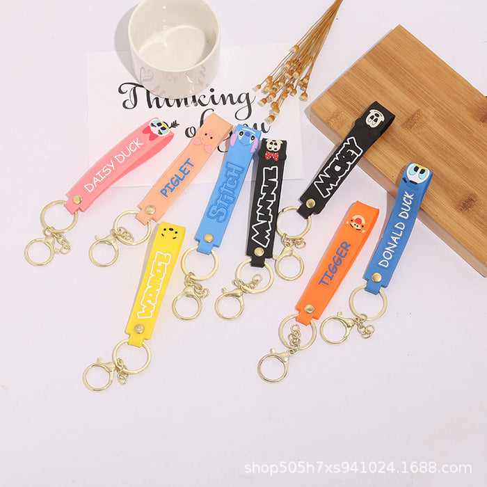 Wholesale Keychain PVC Soft Adhesive Cute Cartoon Lanyard MOQ≥10 (M) JDC-KC-ZaoYang005