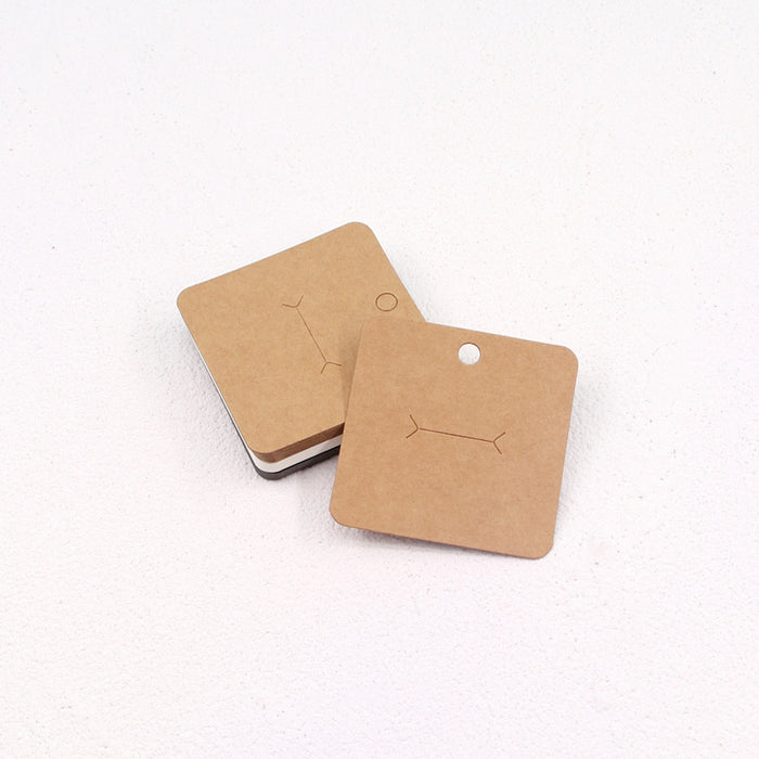 Wholesale 100 Blank Kraft Paper Earrings Bracelet Necklace Hairpin Jewelry Packaging Cards JDC-JP-GeS001