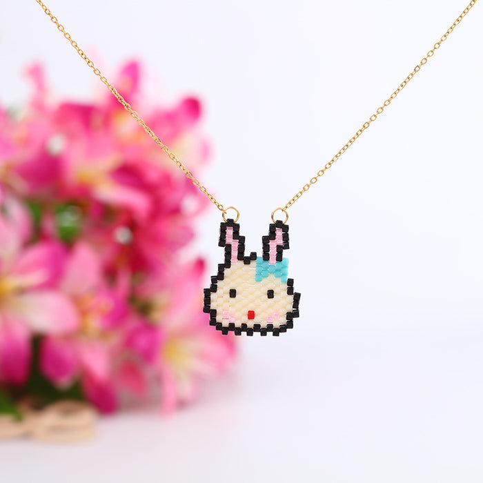 Wholesale Necklaces Titanium Steel Miyuki Cartoon Cute MOQ≥2 JDC-NE-GSACC001