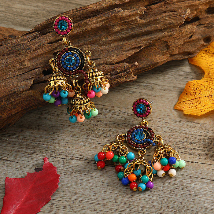 Wholesale Earrings Alloy Bohemian Bells Court MOQ≥2 JDC-ES-KaiQ041