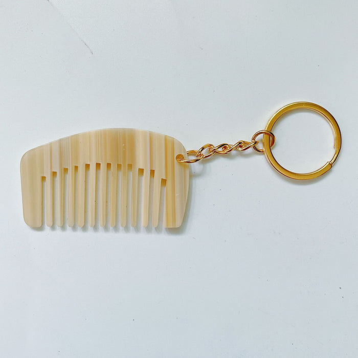 Wholesale acetate sheet mini comb keychain cute MOQ≥2 JDC-KC-XingYi001