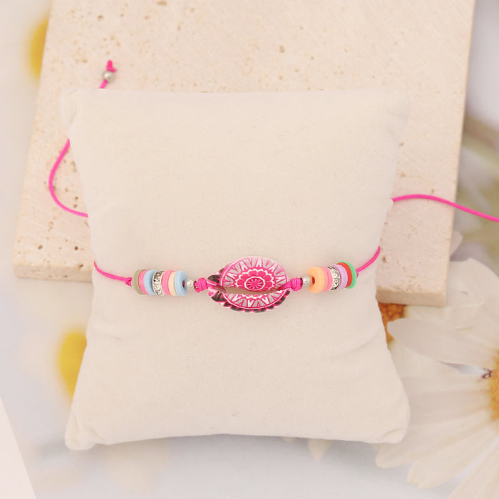 Wholesale Bohemian Braided Bracelet Pearl Shell Jewelry JDC-BT-BinM001