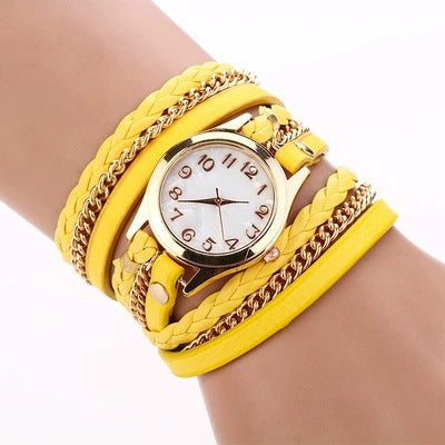 Wholesale Quartz Ladies Winding Watch Hand Woven Watch JDC-WH-MiQ005