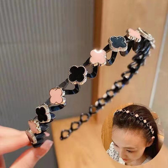 Jewelry WholesaleWholesale Four Leaf Clover Acrylic Headband JDC-HD-ShiX001 Headband 诗弦 %variant_option1% %variant_option2% %variant_option3%  Factory Price JoyasDeChina Joyas De China