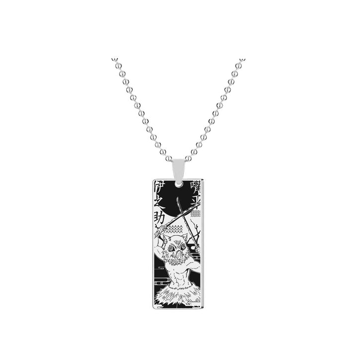 Wholesale Cute Nedouzi Character Stainless Steel Laser Necklace (M) JDC-NE-GSGR004