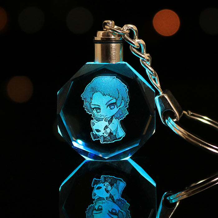 Wholesale Keychains Crystal LED Anime Peripherals Colorful Glow MOQ≥2 JDC-KC-LuoQ001