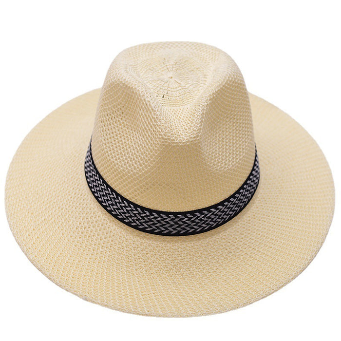 Wholesale summer sun visor hat beach big brim straw hat MOQ≥2 JDC-FH-QiLin001