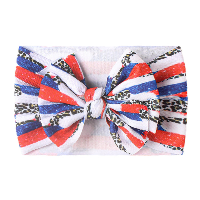 Wholesale DIY Fabric Baby Printed Bow Bandana sweatband JDC-HD-ML032