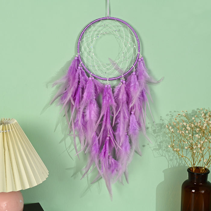 Wholesale fairy feather dream catcher diy handmade ornaments MOQ≥2 JDC-DC-JunX014