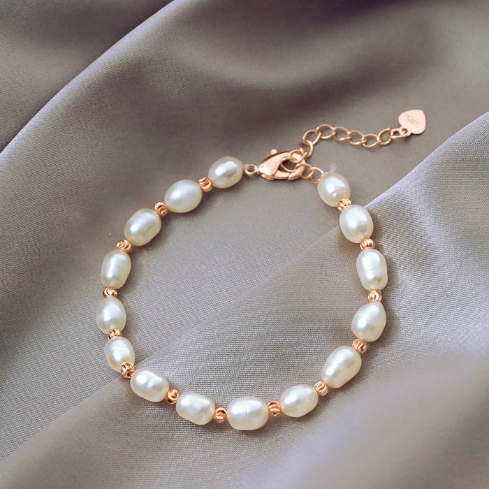 Wholesale Bracelet Freshwater Pearl Mixed Color Jewelry ins Design MOQ≥2 JDC-BT-ManShang006