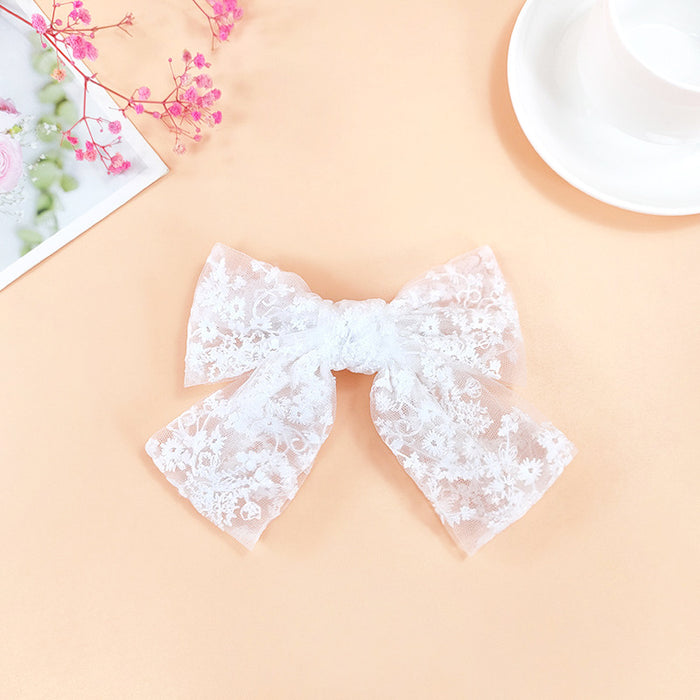 Wholesale Hair Clips Mesh Large Bow Back of Head JDC-HC-ChaoX006