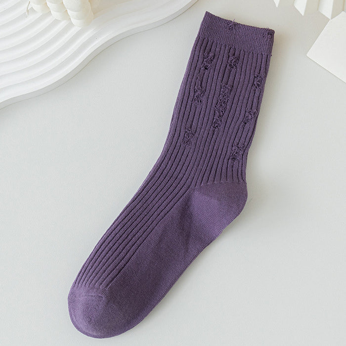 Wholesale Sock Cotton Sweat Absorbing Socks Hole Socks MOQ≥2 JDC-SK-CYu023