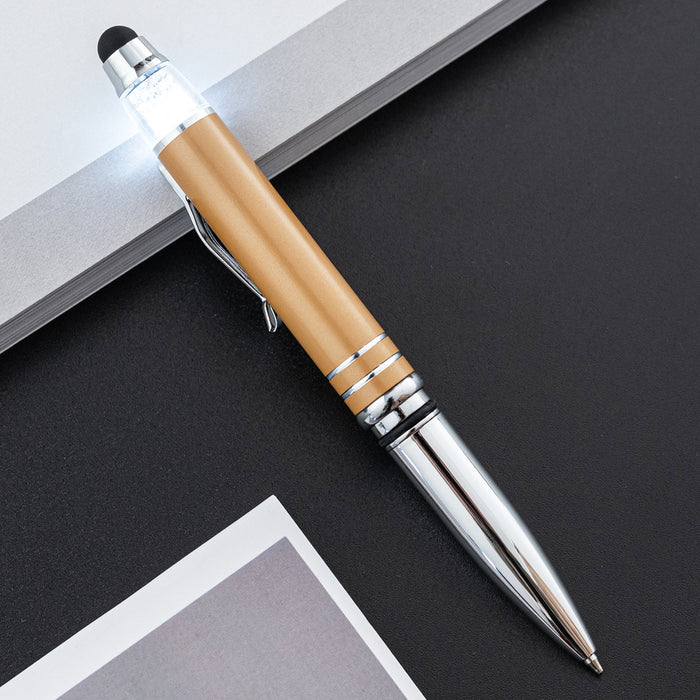 Wholesale Metal LED Light Pen Multifunctional Touch Screen Touch Ballpoint Pen JDC-BP-Huah042