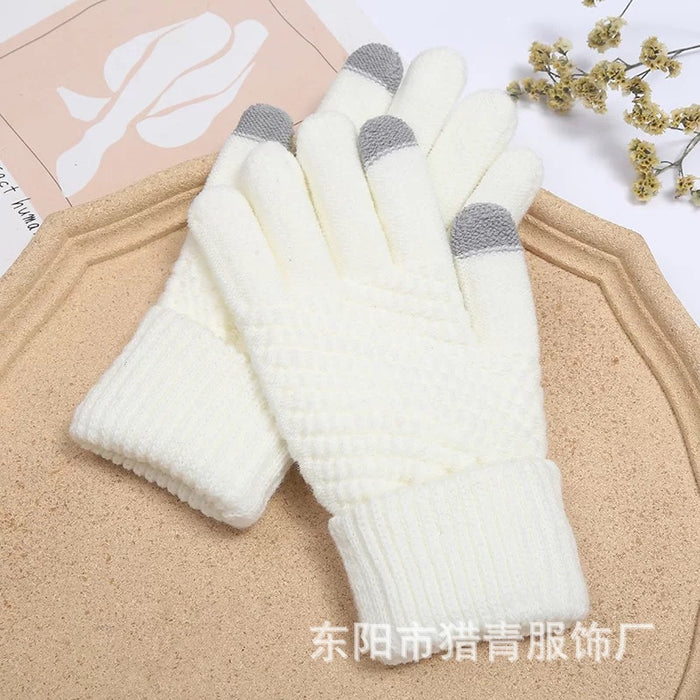 Wholesale Gloves Wool Thick Cycling Warm Knitted JDC-GS-YWHY002