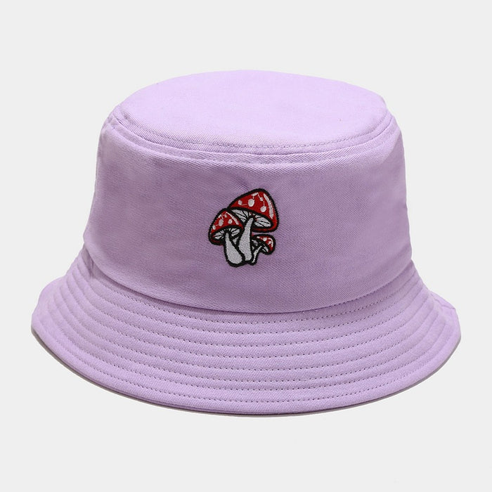 Wholesale cute three mushroom embroidery fisherman hat MOQ≥2 JDC-FT-LvYi001