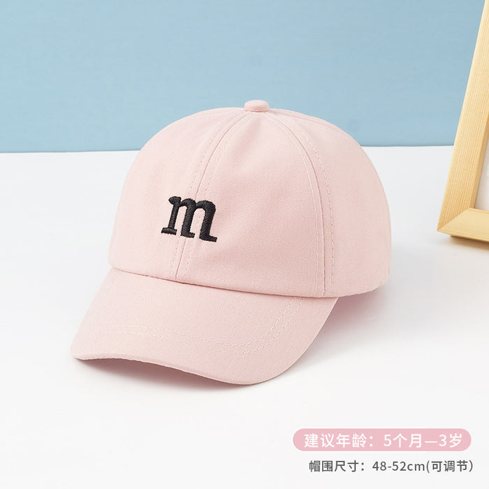 Wholesale children hats M letter embroidery boys and girls baseball caps MOQ≥2 JDC-FH-MiYang005