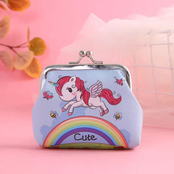 Wholesale Wallet PU Cute Unicorn Children's Iron Buckle Coin Purse MOQ≥3 JDC-WT-Hongqiong003