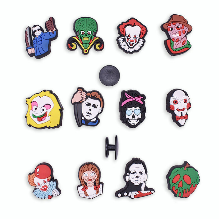 Wholesale Croc Charms Random 100pcs Cartoon Cute PVC DIY Accessories (M) Halloween JDC-CCS-XinQ019